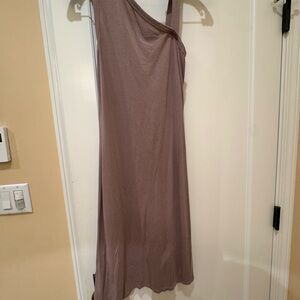 bobi One-Shoulder Dress in Taupe